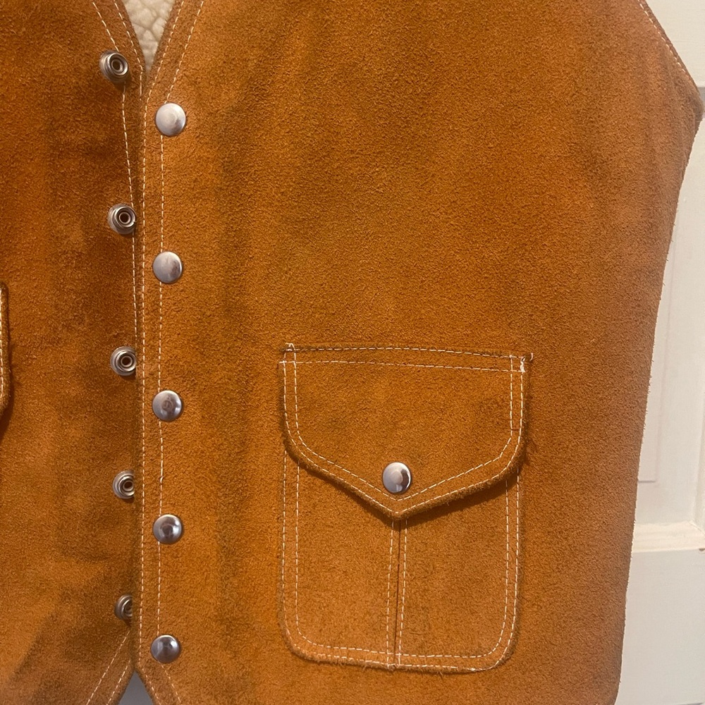 Brown Vest with Cream Lining AWESOME! - Picture 3 of 8